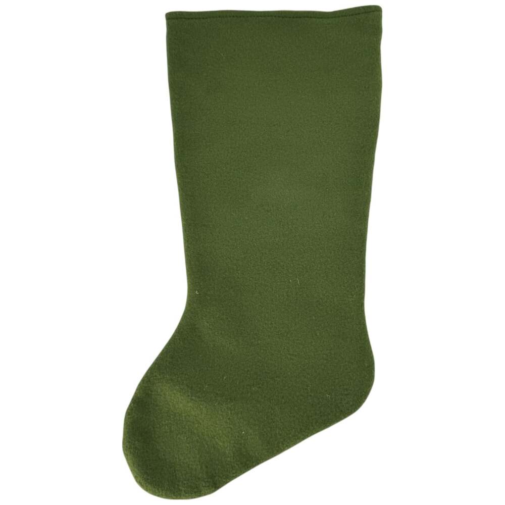 Christmas Stocking Hanging 3D Santa Beard Buttons Green 18"x10" - Picture 2 of 7